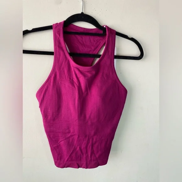 NWT• CRZ YOGA Pink Crop Top Medium - Picture 2 of 8